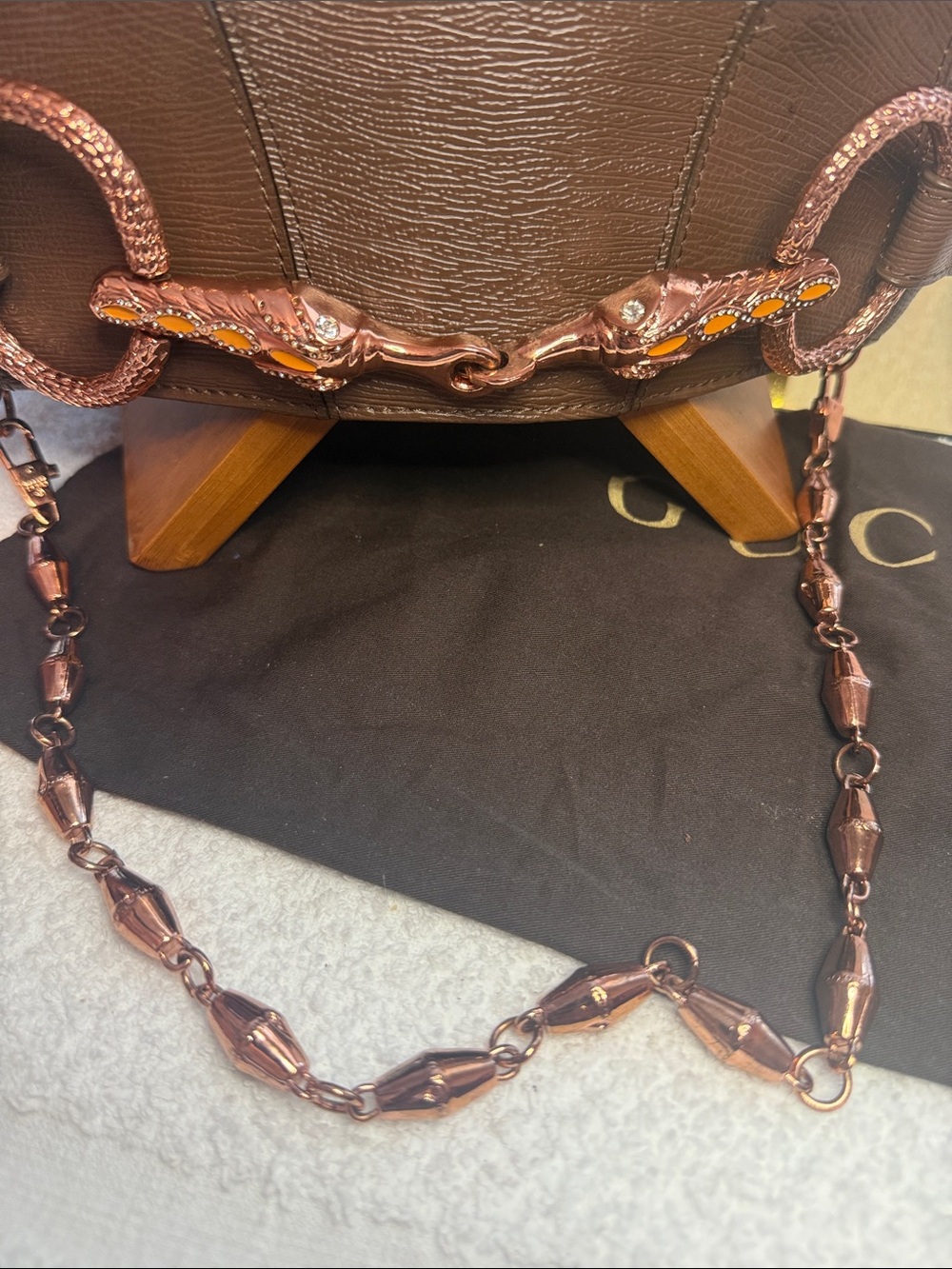 Rare Gucci Serpent Head Horsebit Clutch - Picture 10 of 13